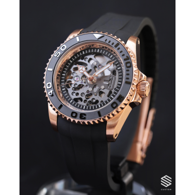 YM Skeleton Rose Gold - Seiko Mods